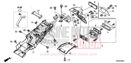 KOTFLUEGEL, HINTEN CBR300RAF de 2015